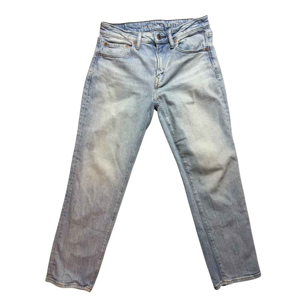 American Eagle Mens Athletic Straight Easyflex Light Wash Jeans 28x30